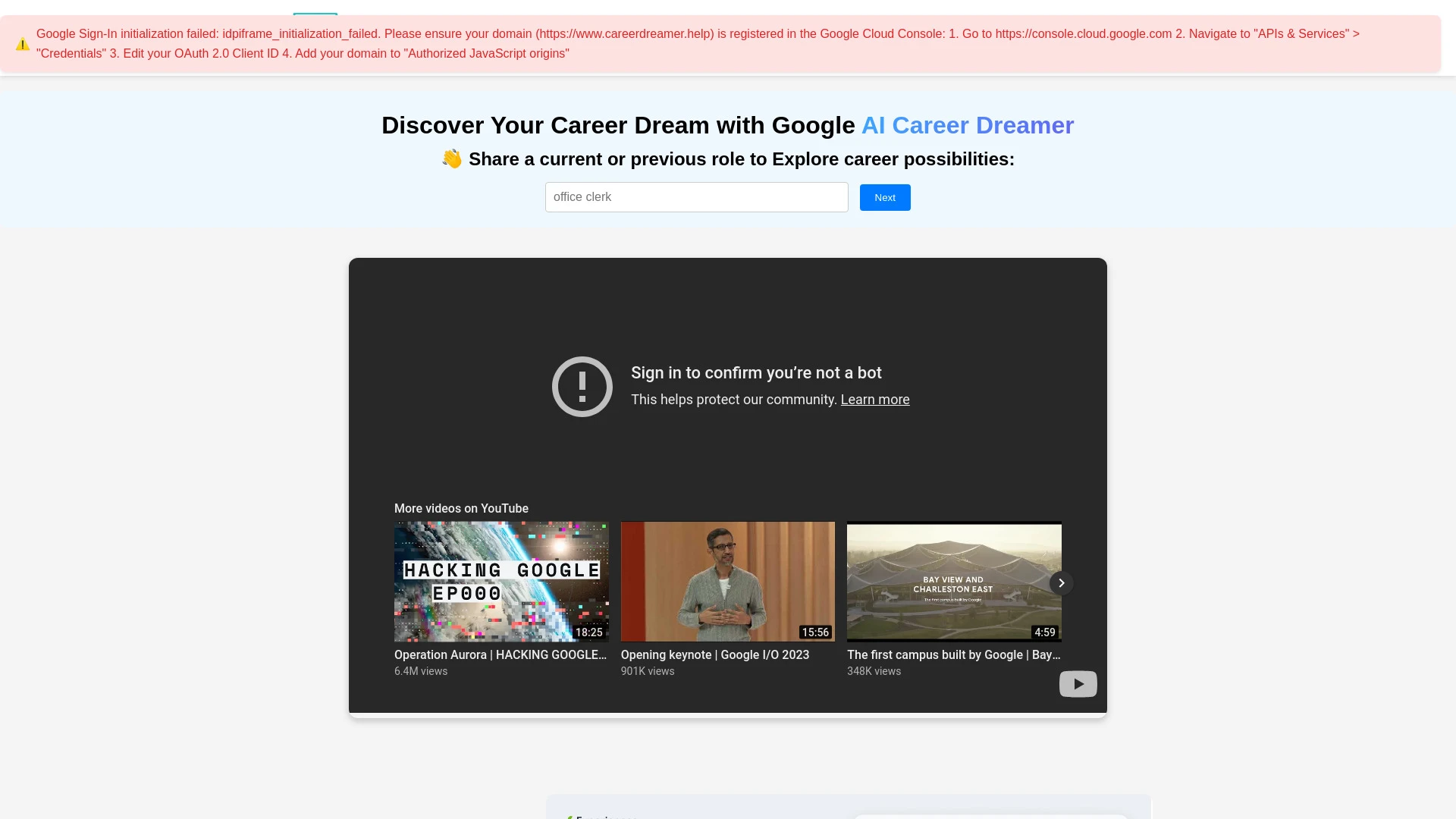 AI Career Dreamer - AI Tool Ocean