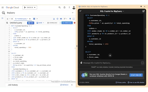 AI SQL Generator by OWOX BI - Chrome Extension - AI Tool Ocean