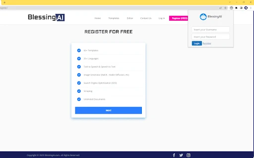 BlessingAI - Chrome Extension - AI Tool Ocean