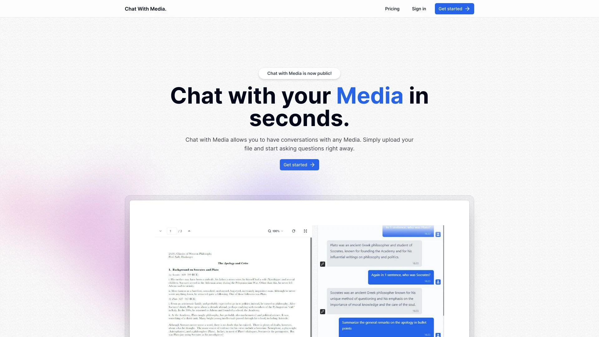 Chat With Media - AI Tool Ocean