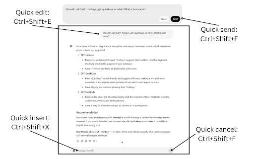 ChatGPT Hotkeys Extension - Chrome Extension - AI Tool Ocean
