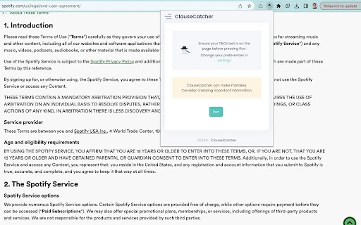 ClauseCatcher - Chrome Extension - AI Tool Ocean