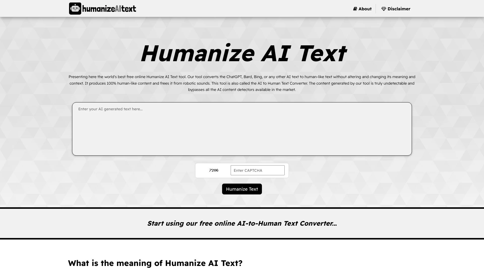 Humanize AI Text - AI Tool Ocean