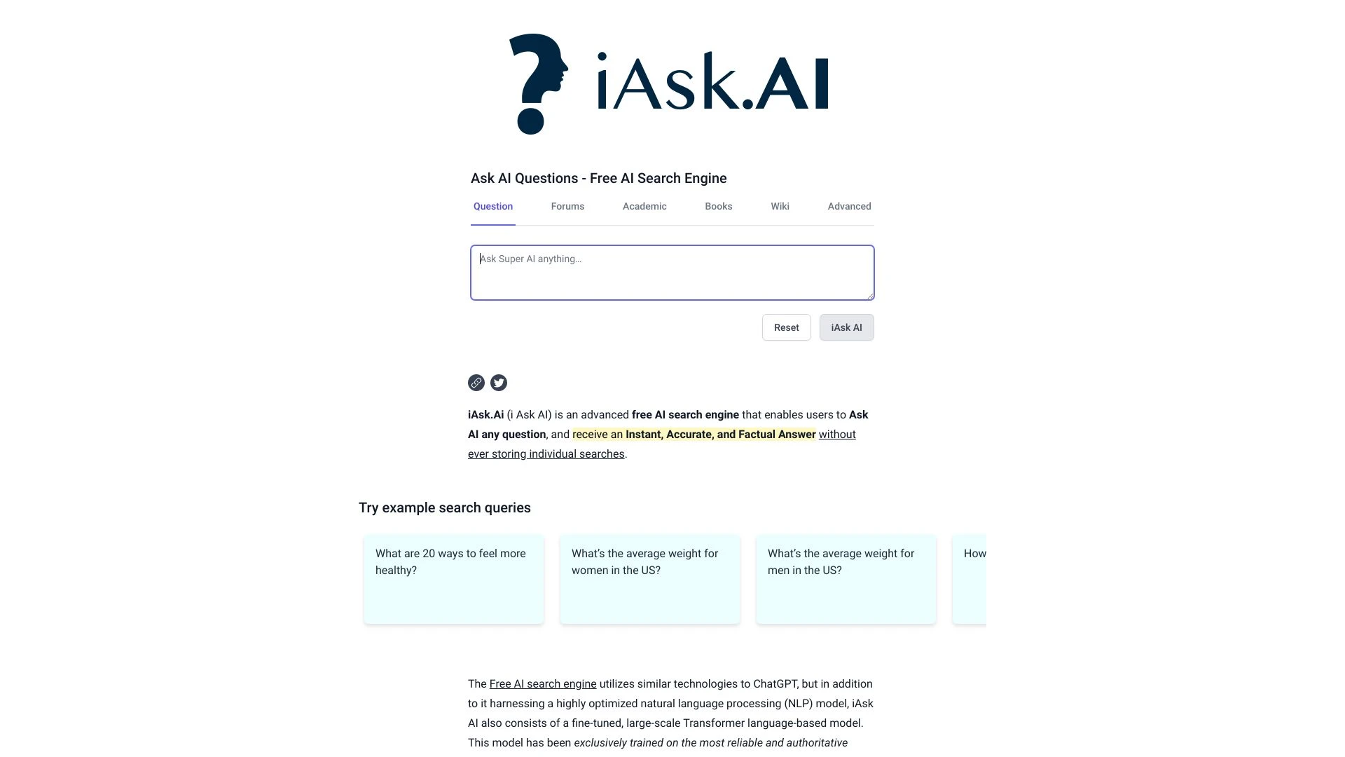 iAsk.Ai - AI Tool Ocean