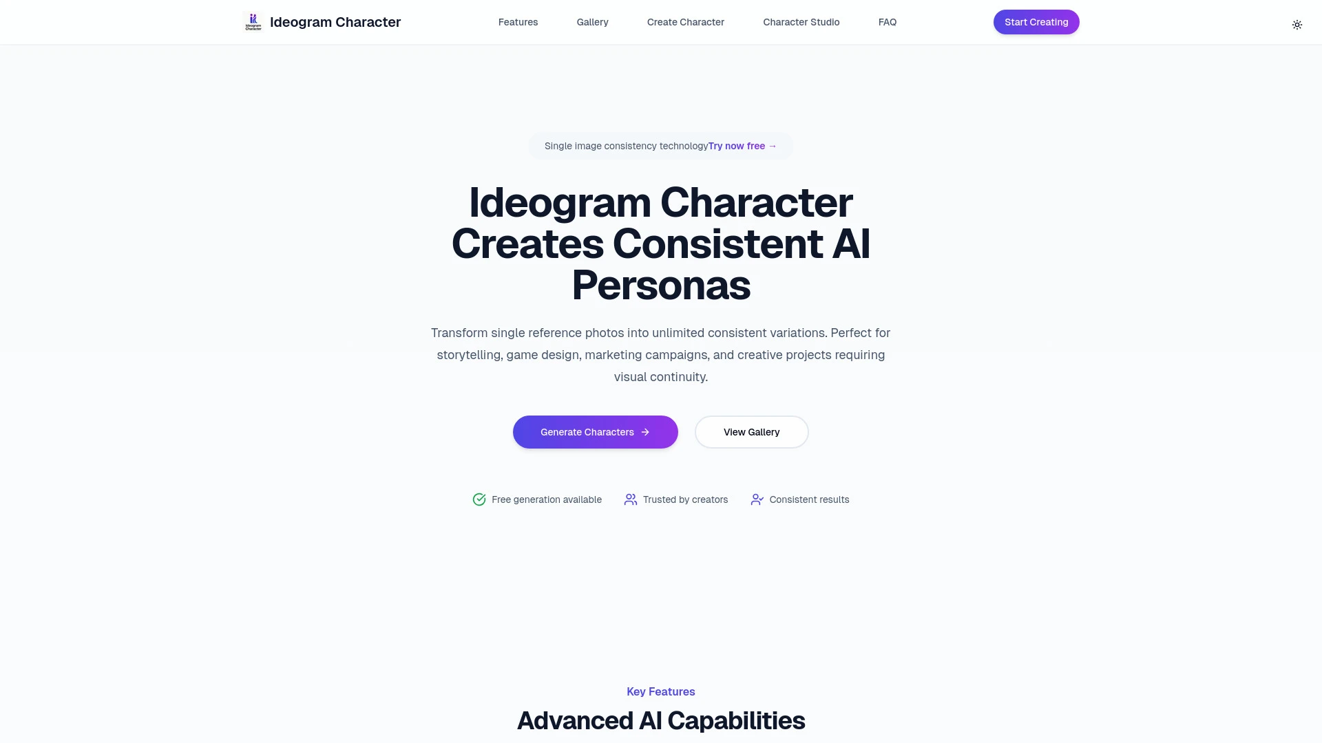 Ideogram Character - AI Tool Ocean