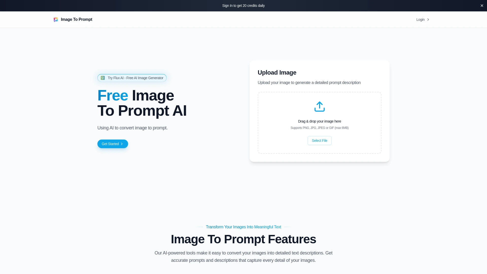 Image to Prompt AI - AI Tool Ocean