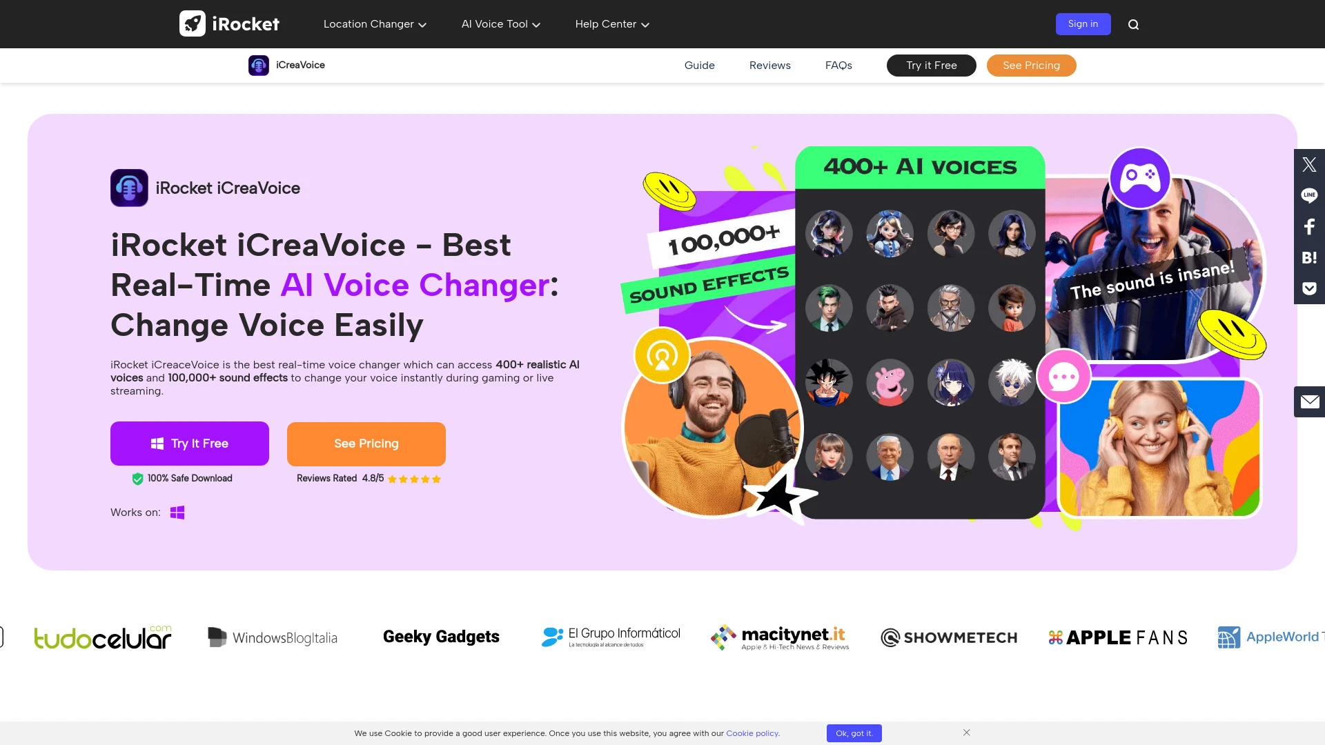 iRocket iCreaVoice - AI Tool Ocean