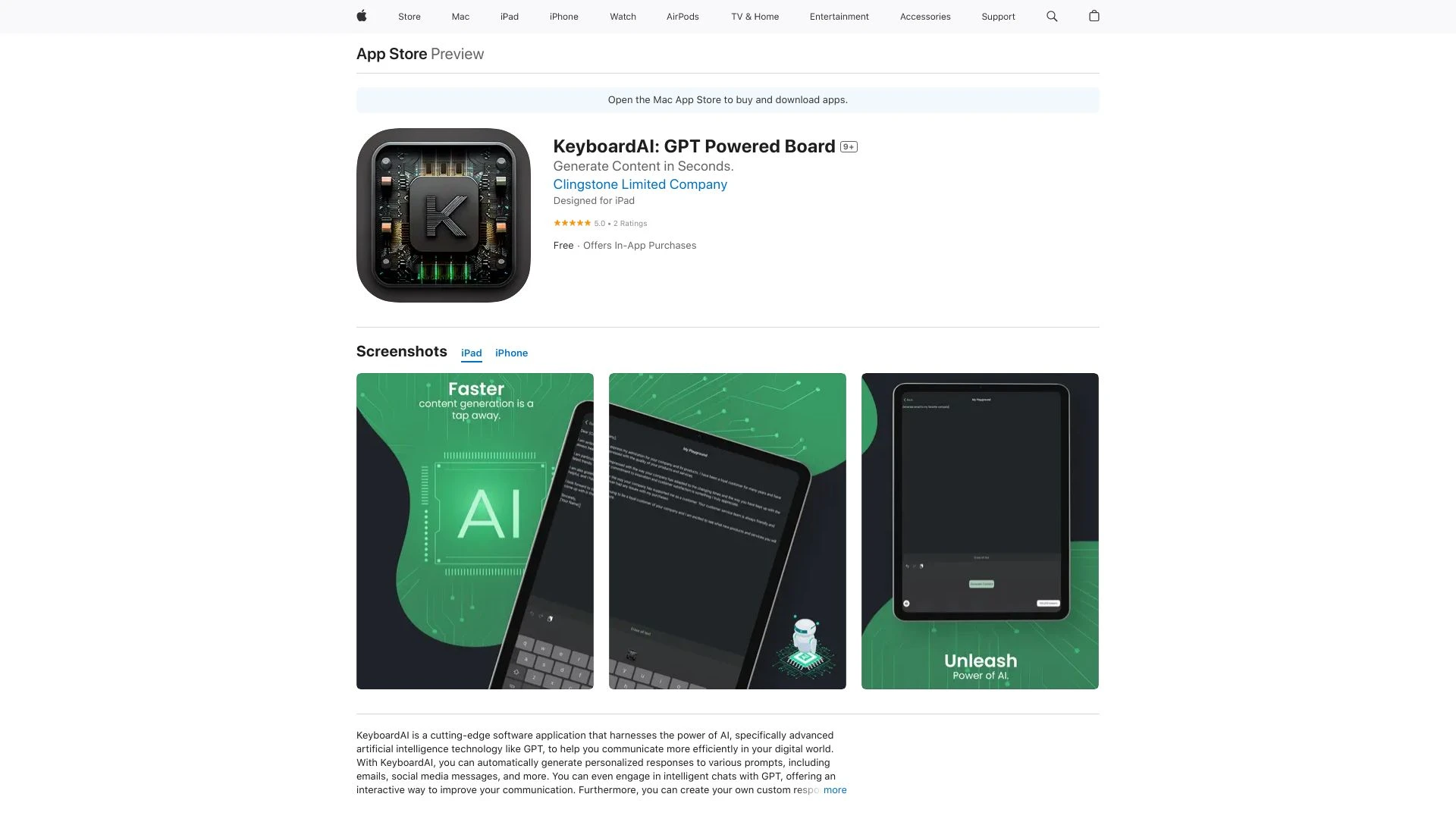 KeyboardAI: GPT Powered Board - AI Tool Ocean