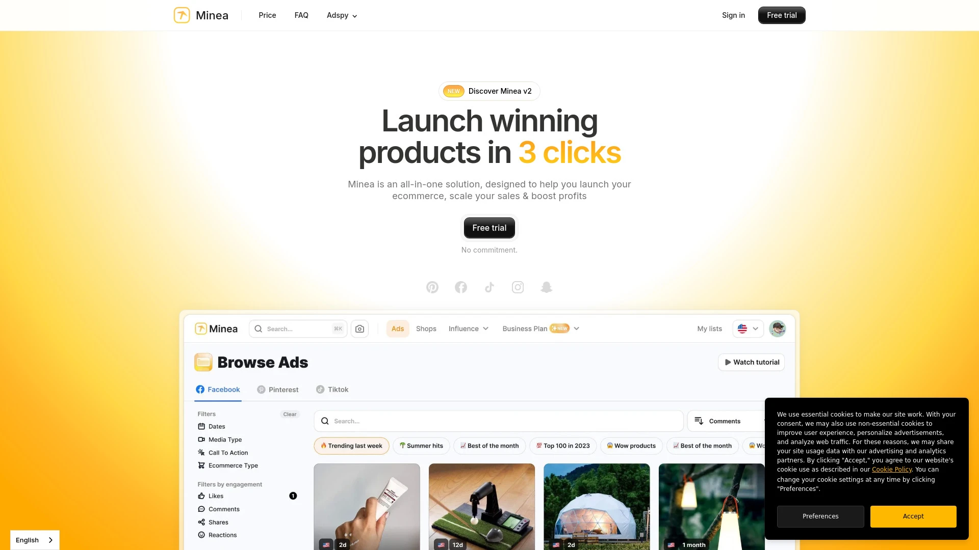 Minea - AI Tool Ocean