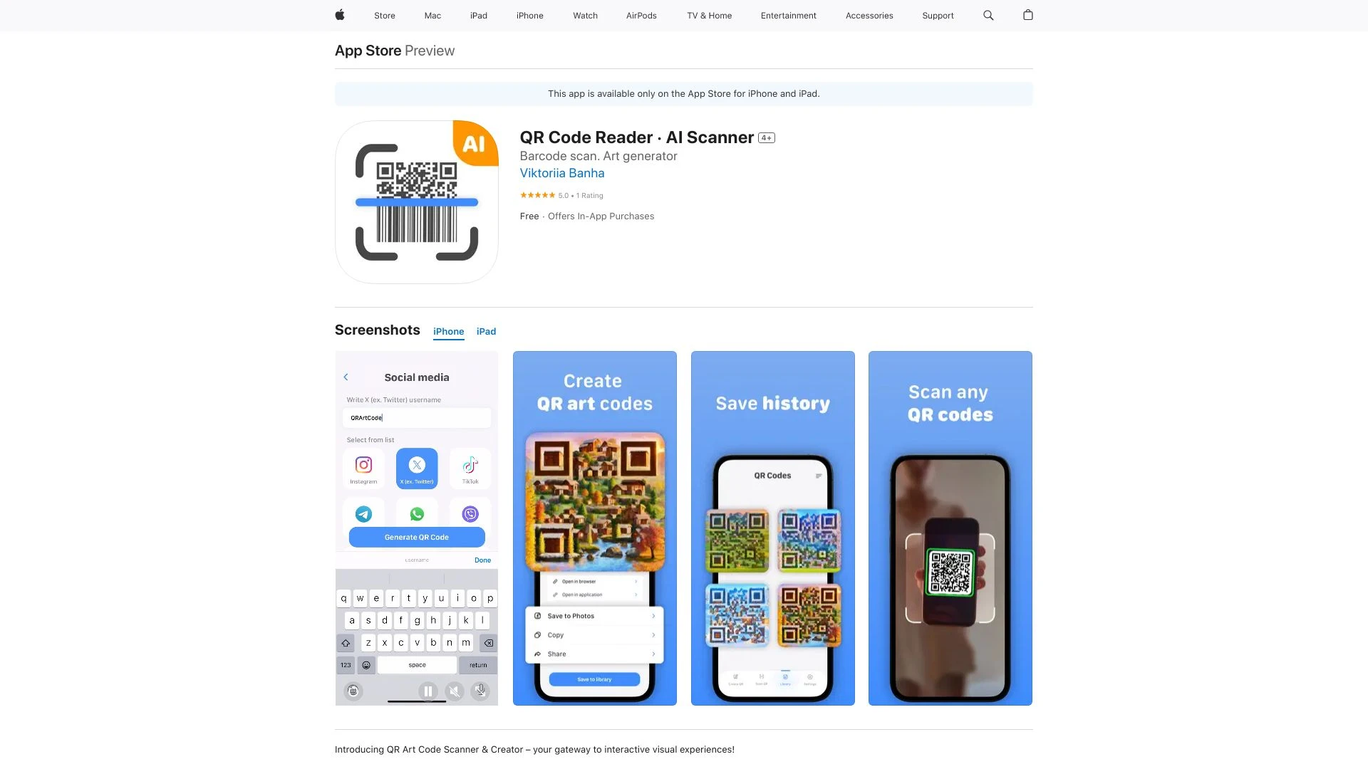 QR Code Reader · AI Scanner - AI Tool Ocean