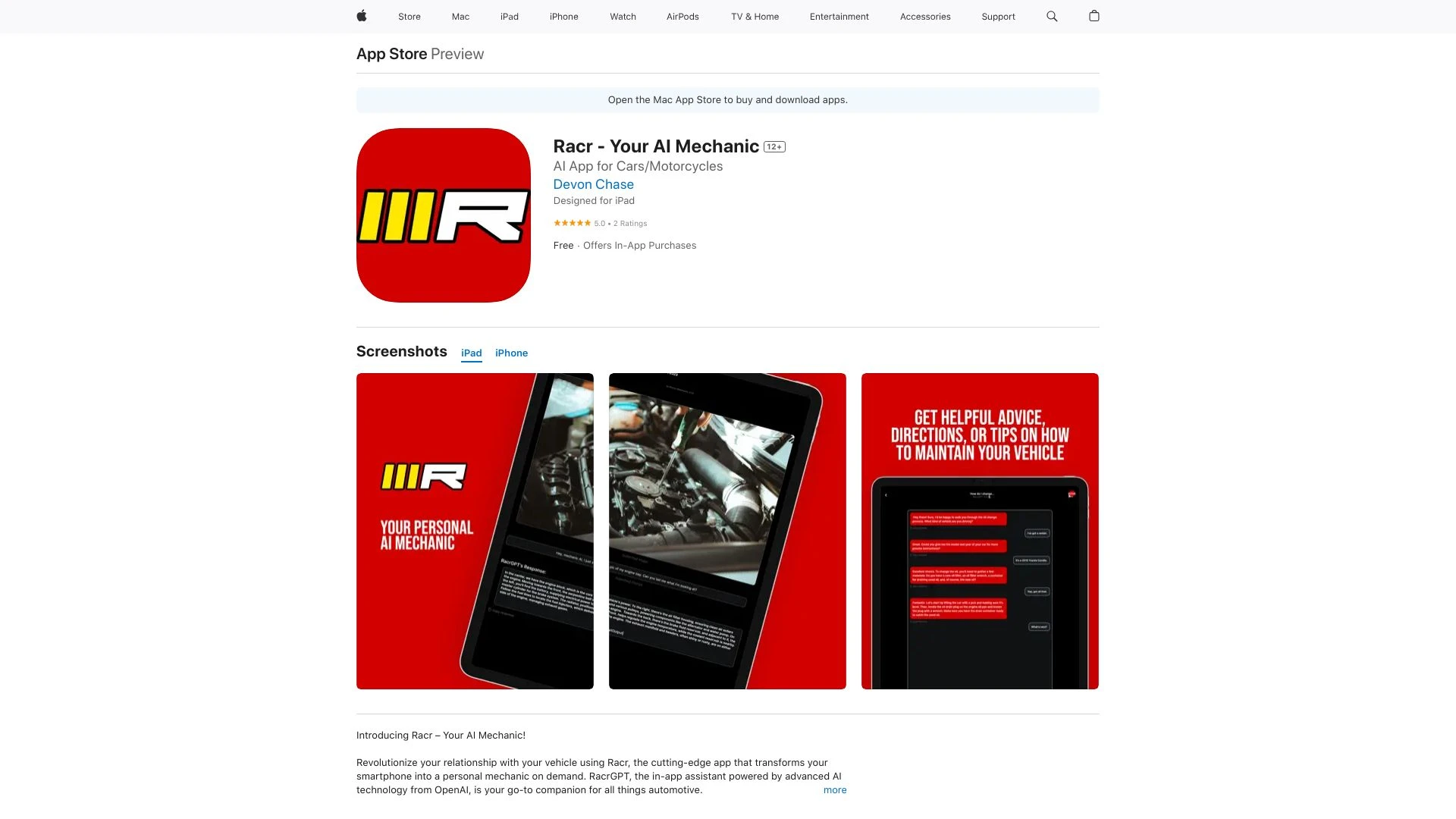 Racr - Your AI Mechanic - AI Tool Ocean