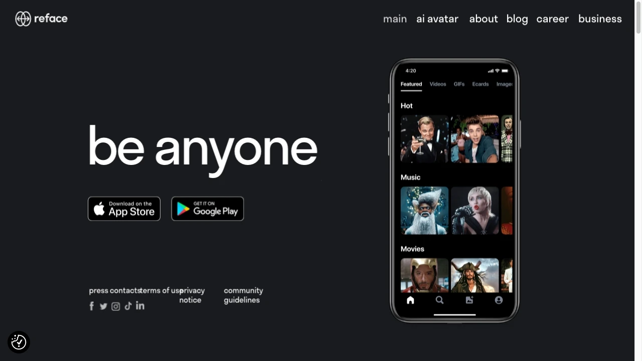 Reface - AI Tool Ocean