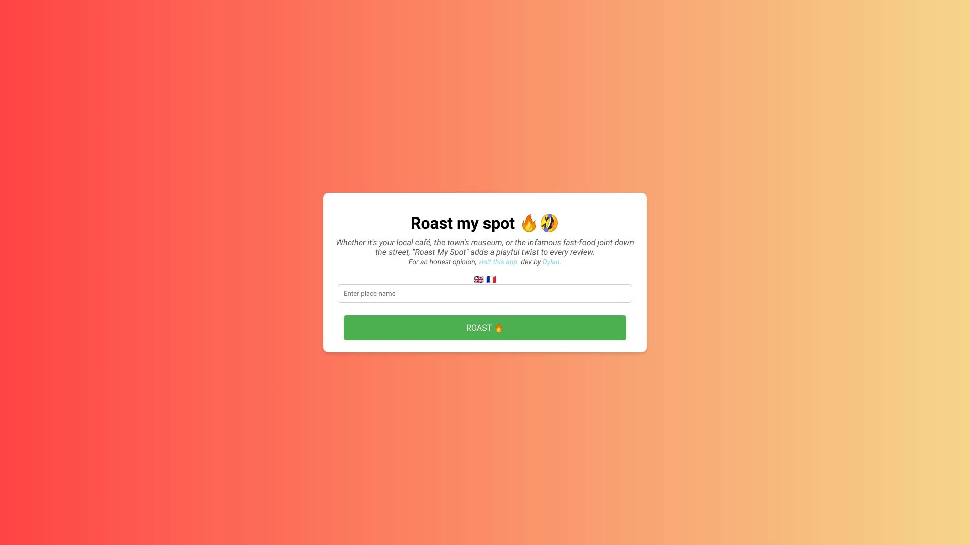 Roast My Spot - AI Tool Ocean