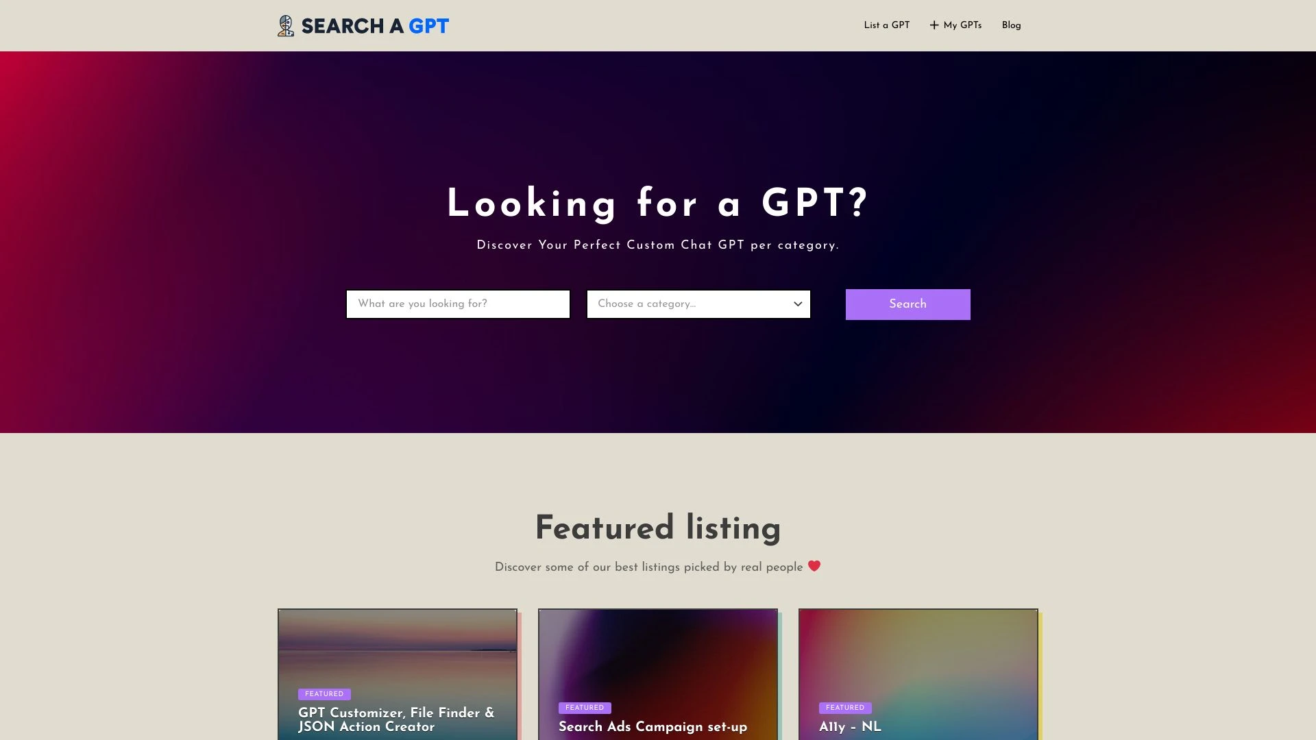 Search a GPT - AI Tool Ocean