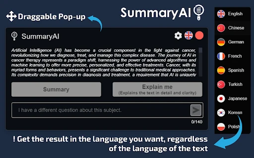 SummaryAI - Chrome Extension - AI Tool Ocean