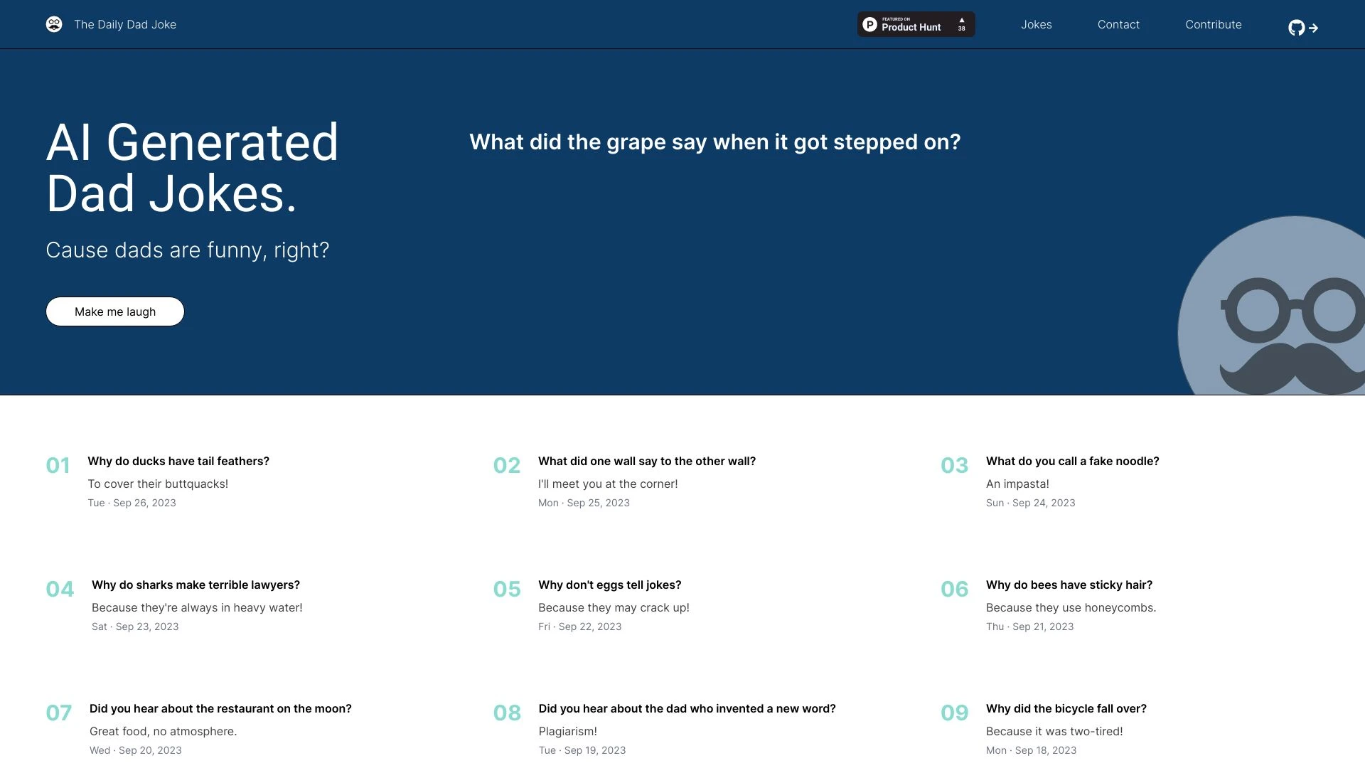 The Daily Dad Joke - AI Tool Ocean