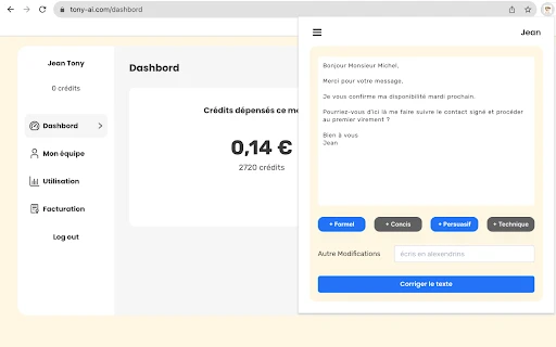 Tony AI - Chrome Extension - AI Tool Ocean
