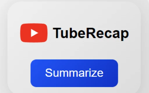 TubeRecap - Chrome Extension - AI Tool Ocean