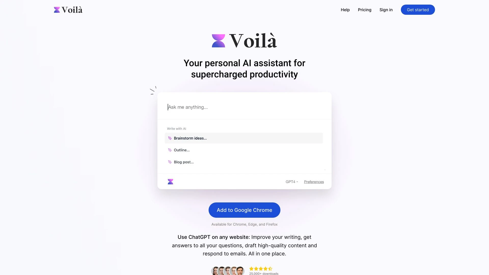 Voilà AI Assistant - AI Tool Ocean