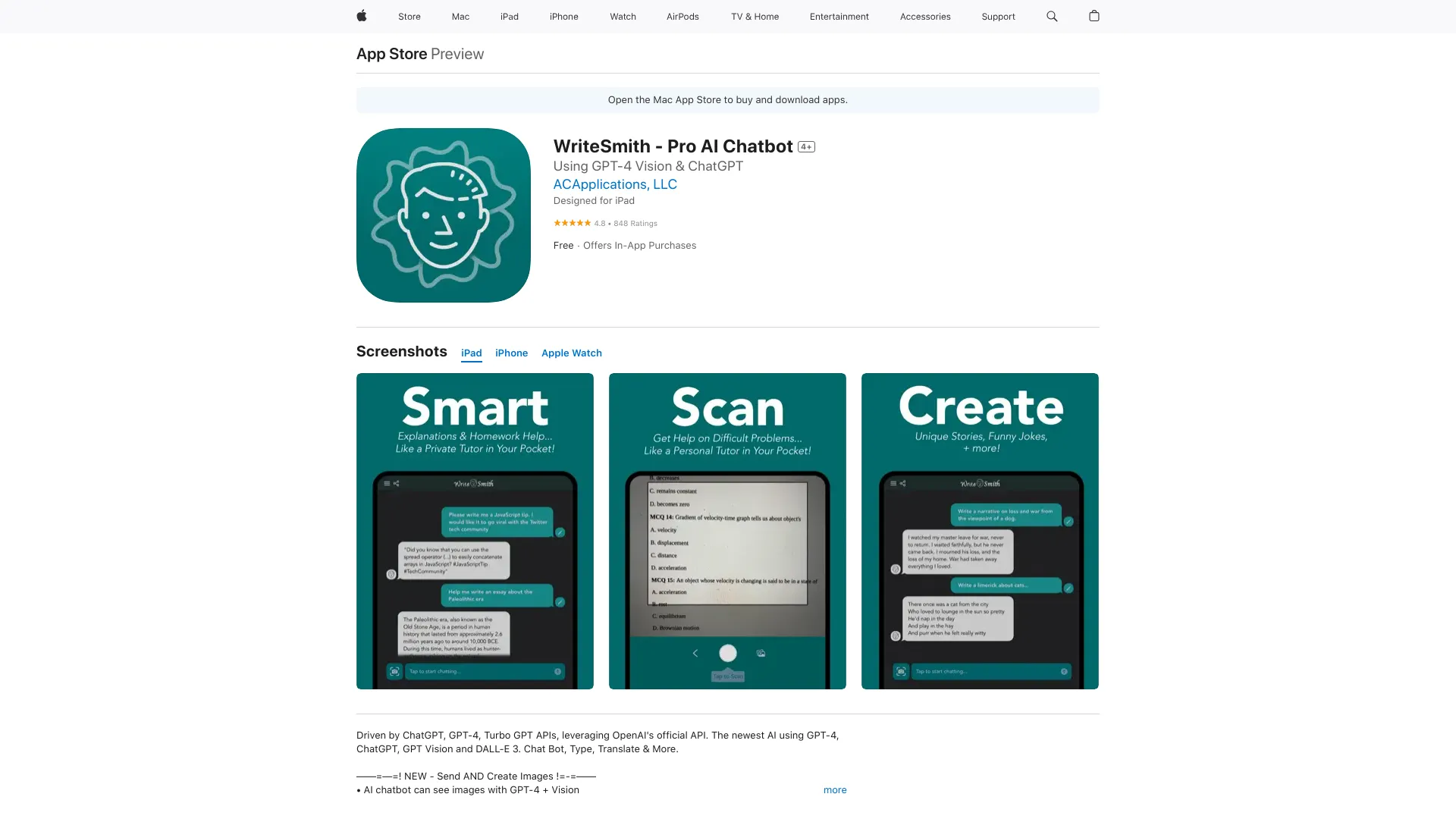 WriteSmith - Pro AI Chatbot - AI Tool Ocean