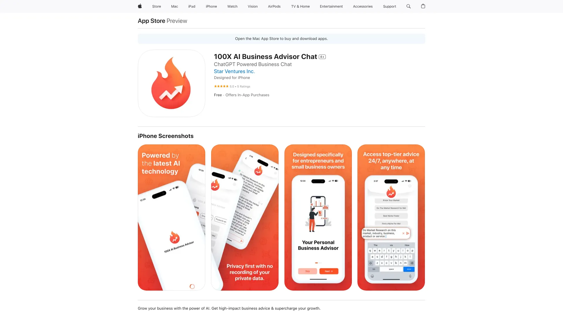 100X AI Business Advisor - AI Tool Ocean