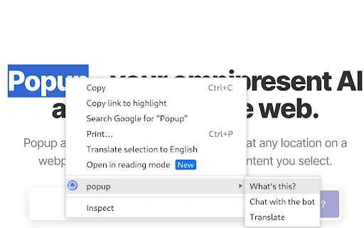 AI Assistant Popup - Chrome Extension - AI Tool Ocean