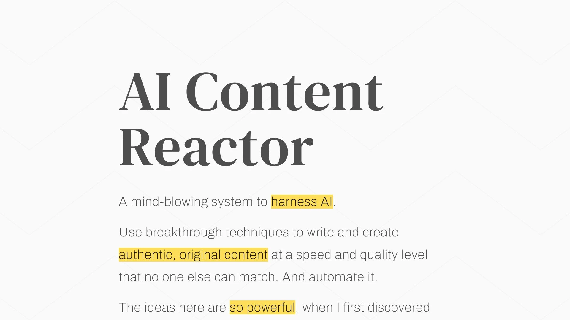 AI Content Reactor - AI Tool Ocean