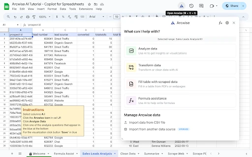 AI Copilot for Sheets - by Arcwise - Chrome Extension - AI Tool Ocean