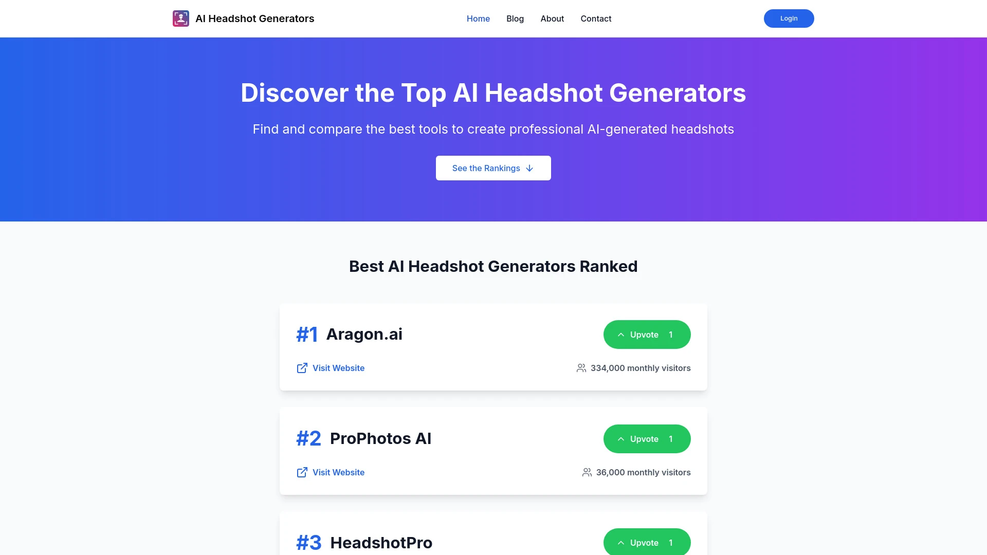 AI Headshot Generators - AI Tool Ocean