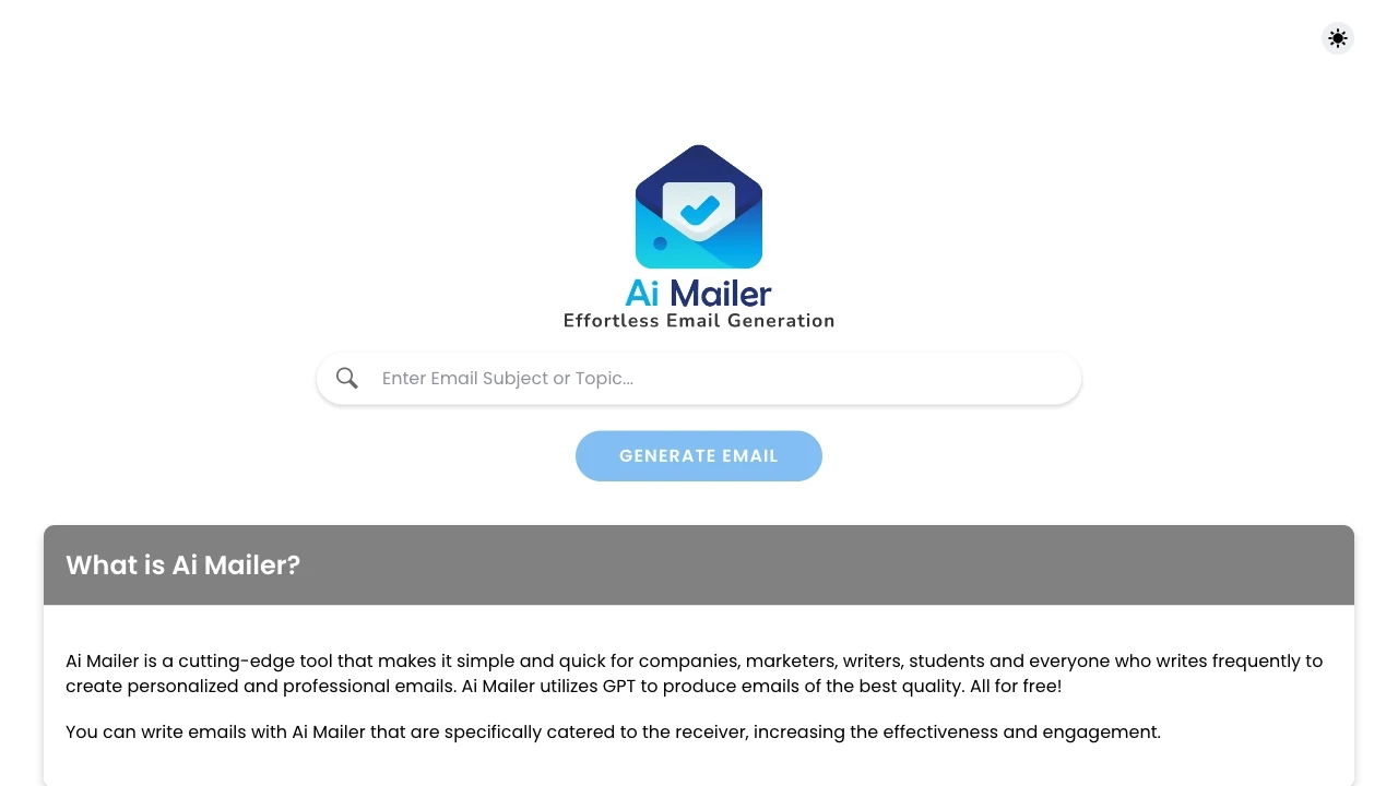 AI Mailer - AI Tool Ocean