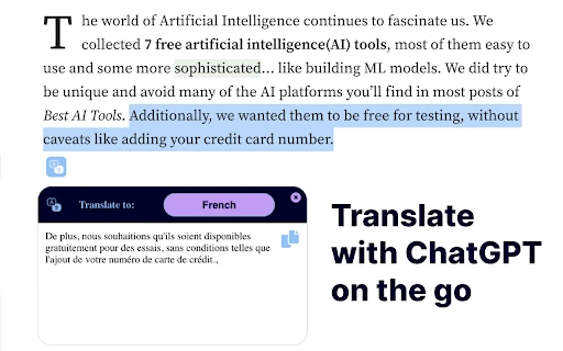 AI Translate - Chrome Extension - AI Tool Ocean