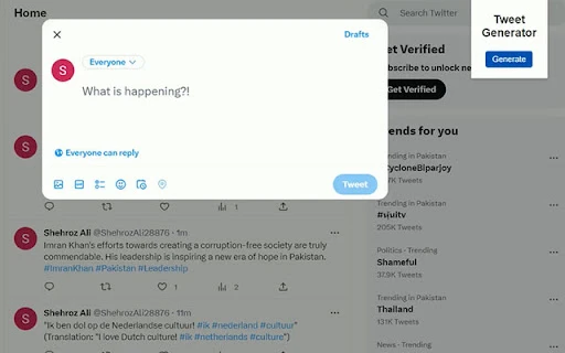 AI Tweet Generator Bot - Chrome Extension - AI Tool Ocean