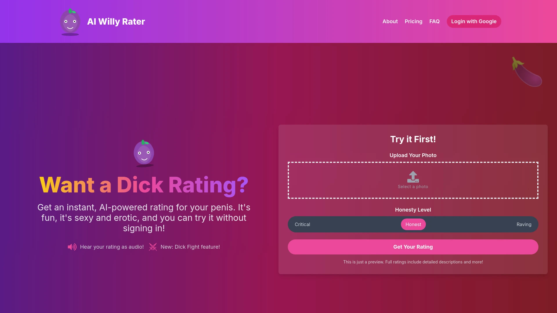 AI Willy Rater - AI Tool Ocean