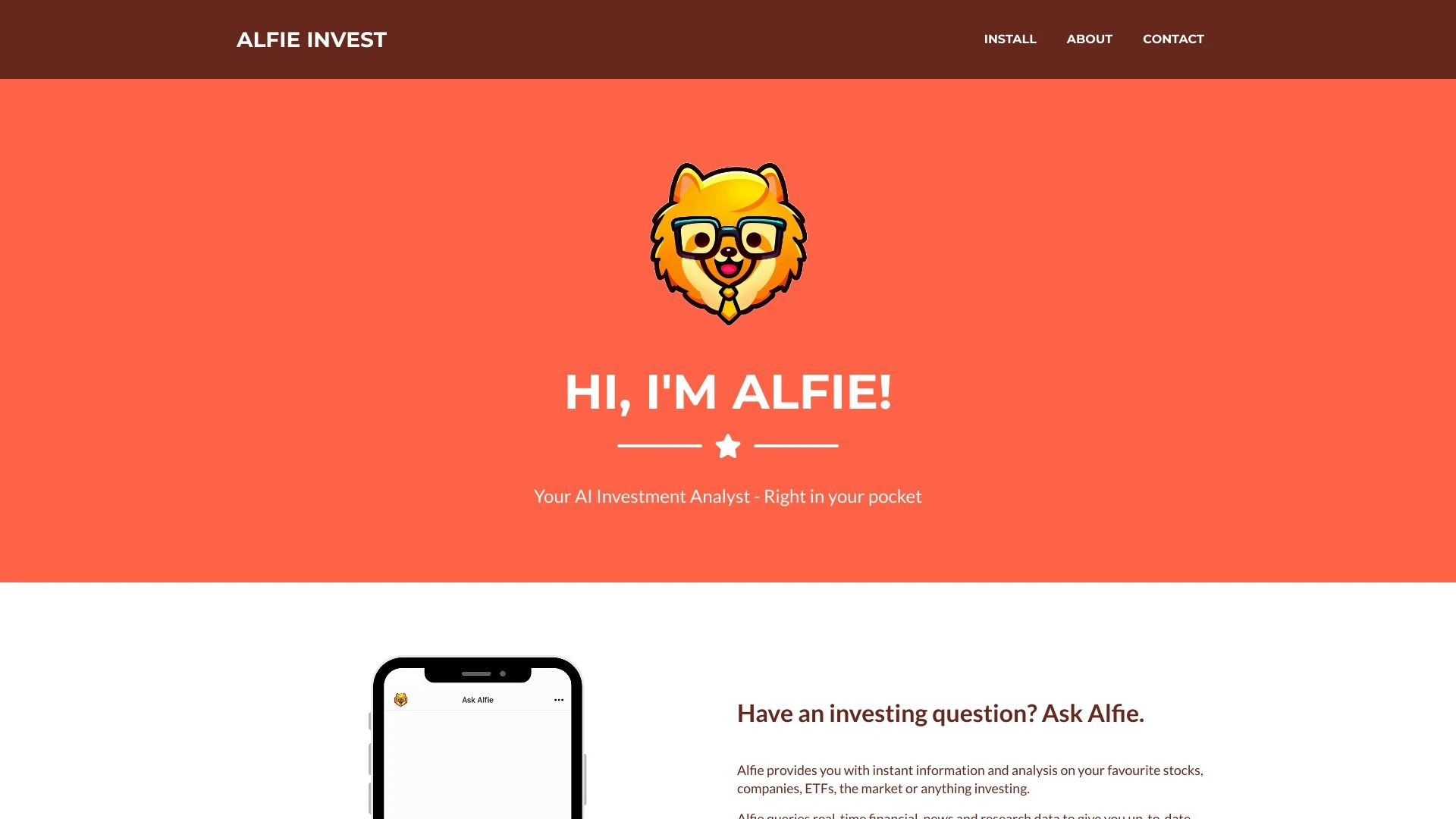 Alfie Invest - AI Tool Ocean