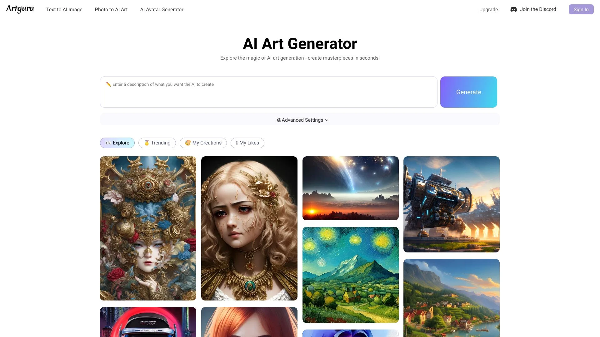 Artguru AI - AI Tool Ocean
