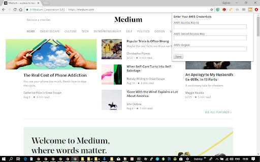 AWS AI Services - Chrome Extension - AI Tool Ocean