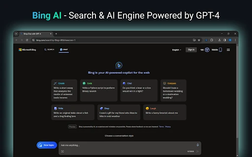 Bing Search Engine Chrome extension - Chrome Extension - AI Tool Ocean