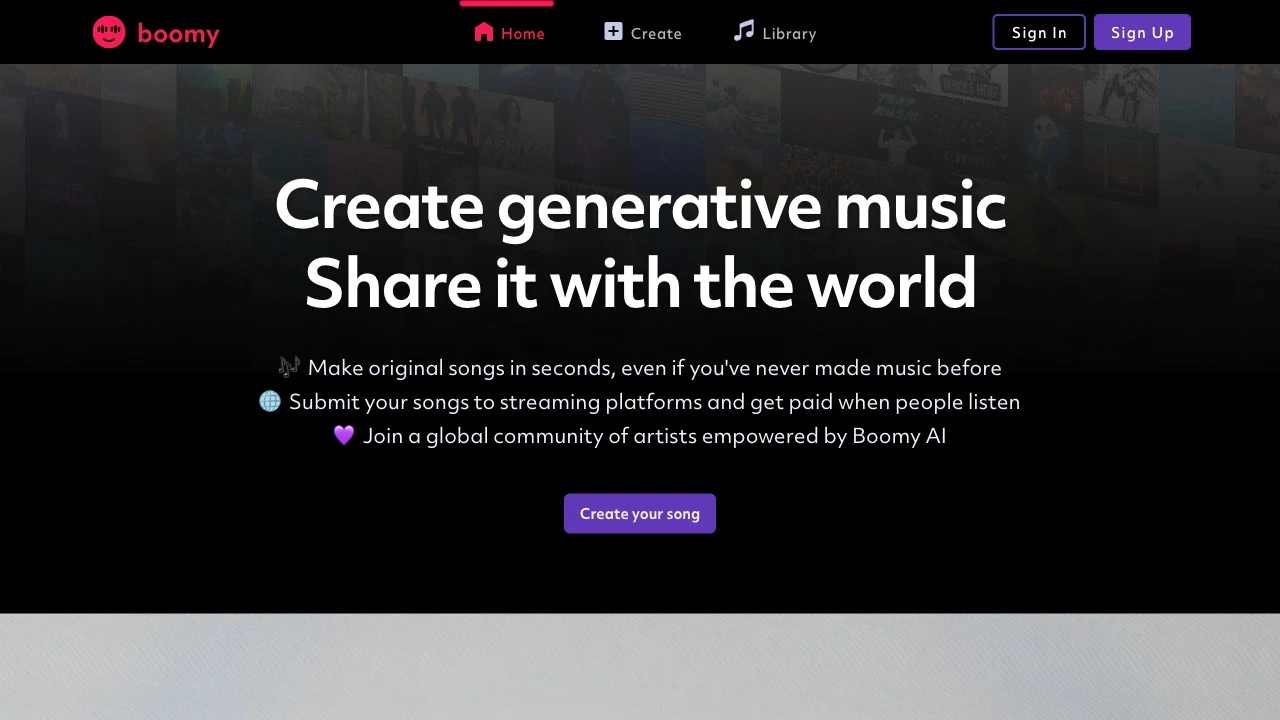 Boomy - AI Tool Ocean