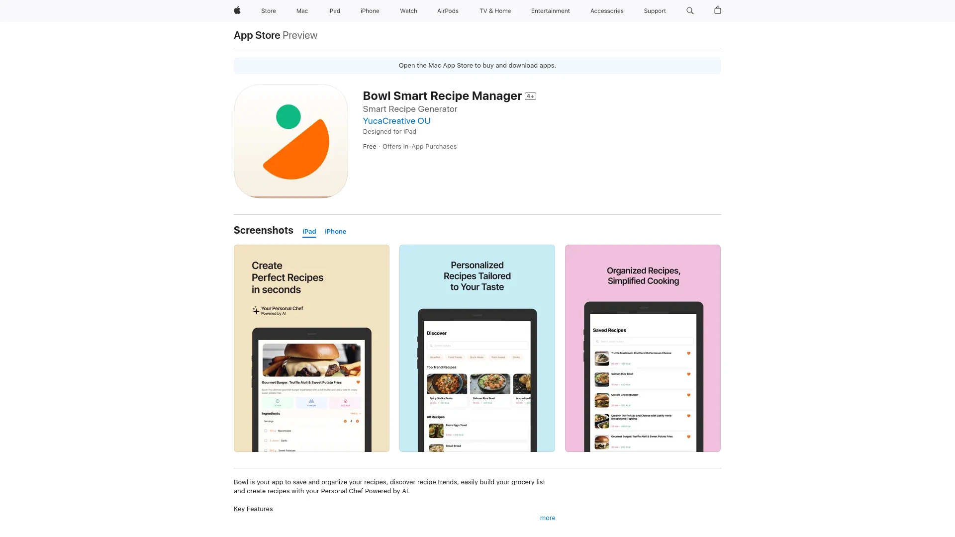 Bowl Smart Recipe Manager - AI Tool Ocean