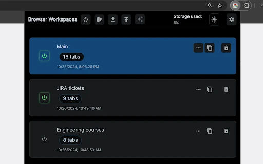 Browser Portable Workspaces - Chrome Extension - AI Tool Ocean