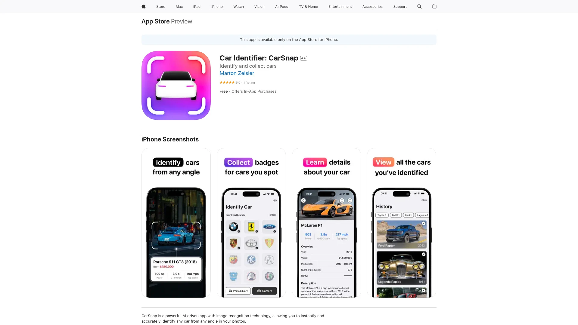 CarSnap - AI Tool Ocean