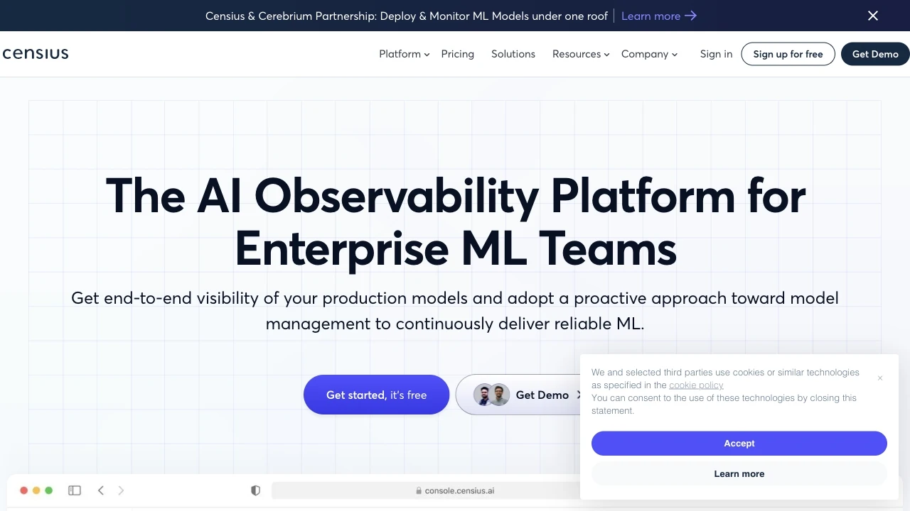 Censius AI Observability Platform - AI Tool Ocean