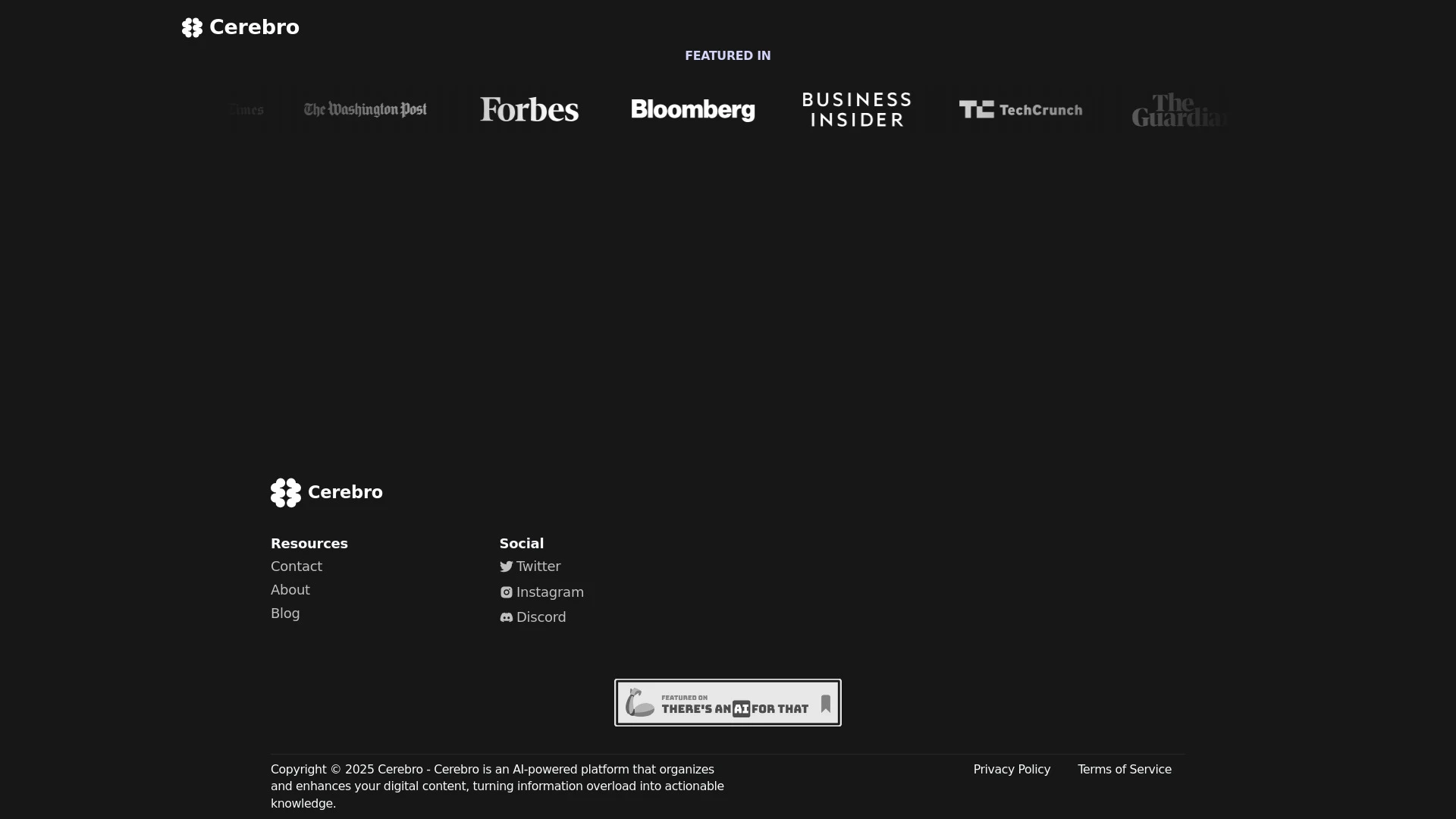 Cerebro - AI-Powered Knowledge Management - AI Tool Ocean