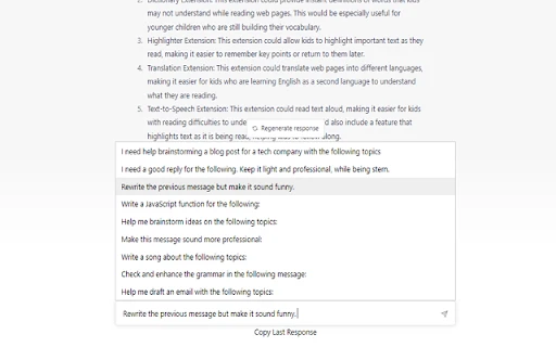 ChatGPT Assistant - Autocomplete Prompts - Chrome Extension - AI Tool Ocean
