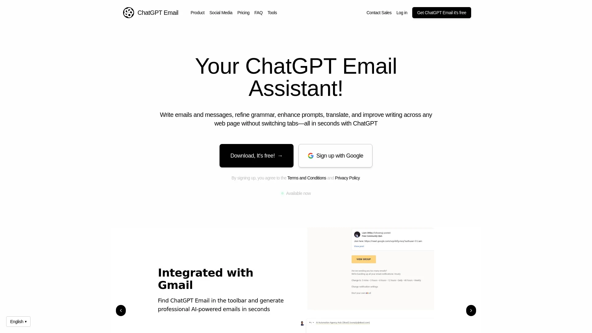 ChatGPT Email - AI Tool Ocean