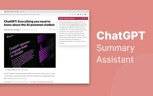 ChatGPT Summary Assistant - Chrome Extension - AI Tool Ocean
