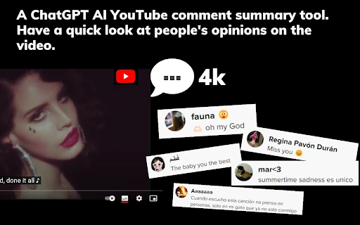 ChatGPT with YouTube videos comment summary generator - Chrome Extension - AI Tool Ocean