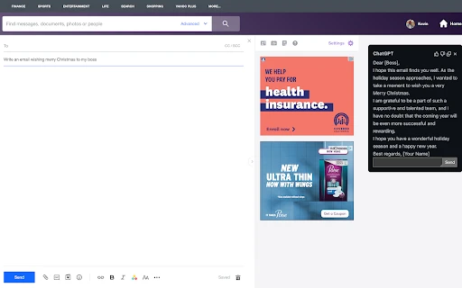 ChatGPT Yahoo Mail Chrome Extension - Chrome Extension - AI Tool Ocean