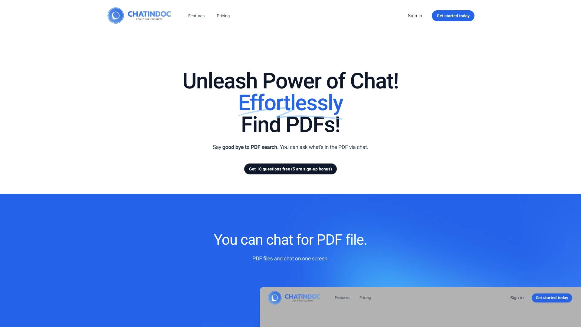 ChatInDoc - AI Tool Ocean