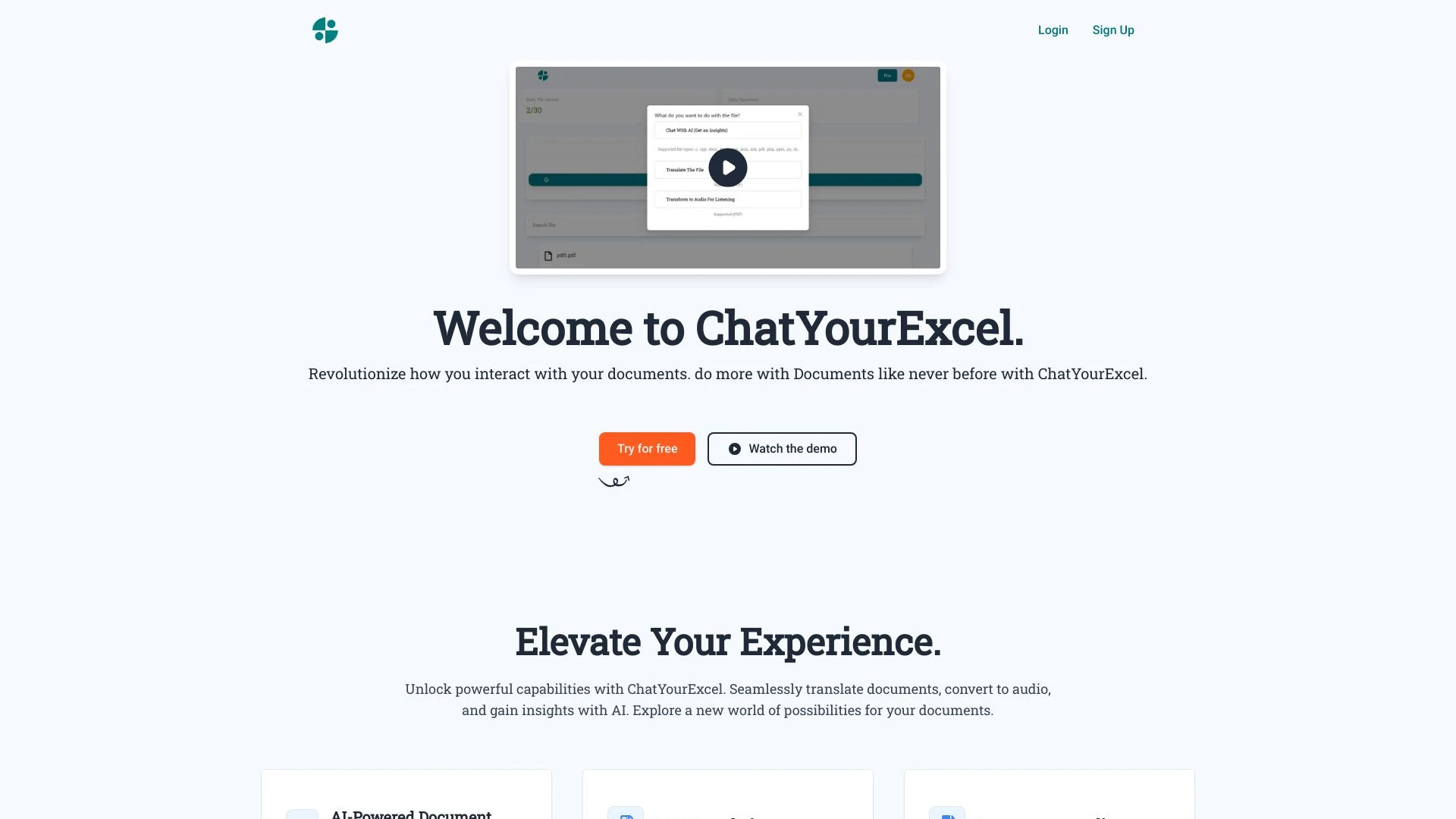 ChatYourExcel - AI Tool Ocean
